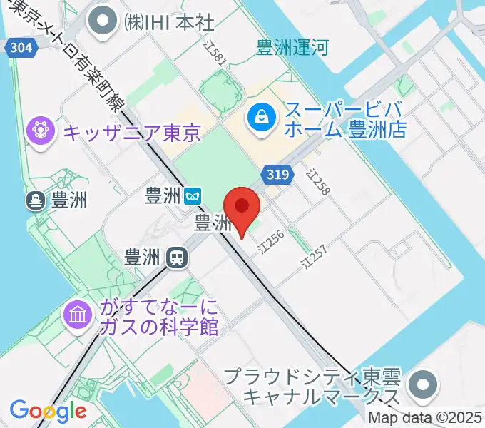Re-music とよす音楽教室の地図