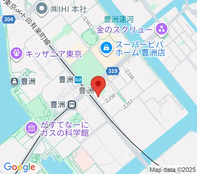 Re-music とよす音楽教室の地図