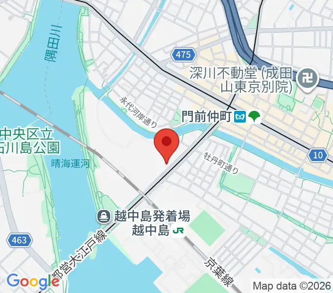 ピアノ教室ぽこあぽこ門仲教室の地図