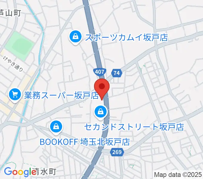 わかば楽器 ライブスペースリディムの地図