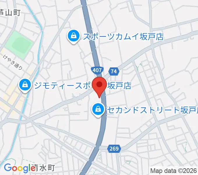 わかば楽器 ライブスペースリディムの地図