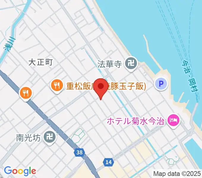 河上楽器店の地図