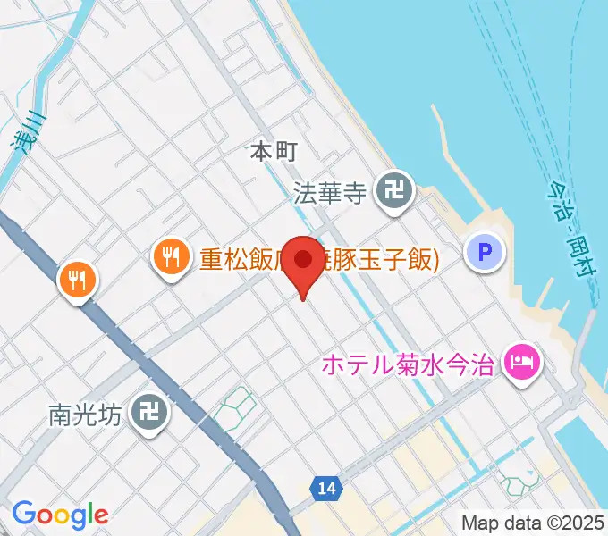 河上楽器店の地図