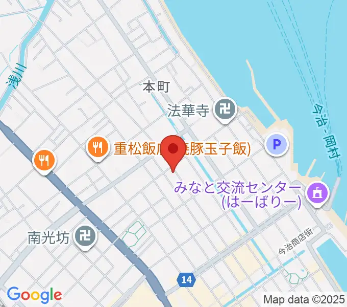 河上楽器店の地図