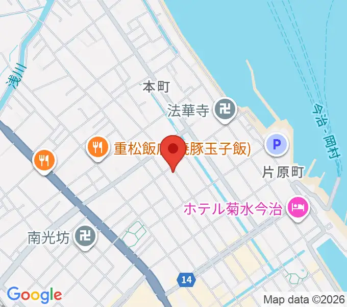 河上楽器店の地図