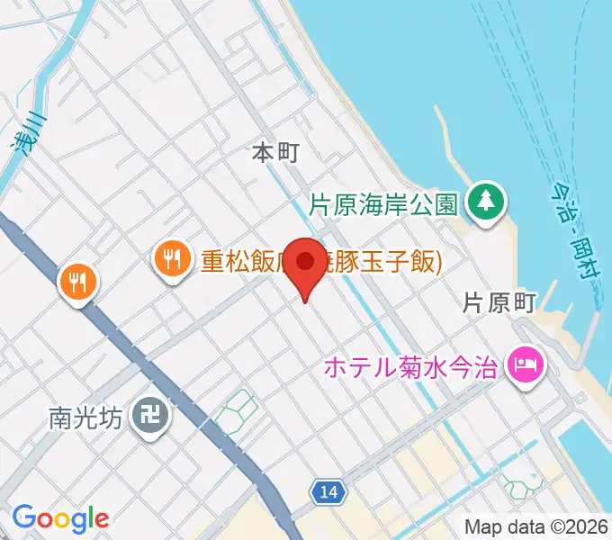 河上楽器店の地図
