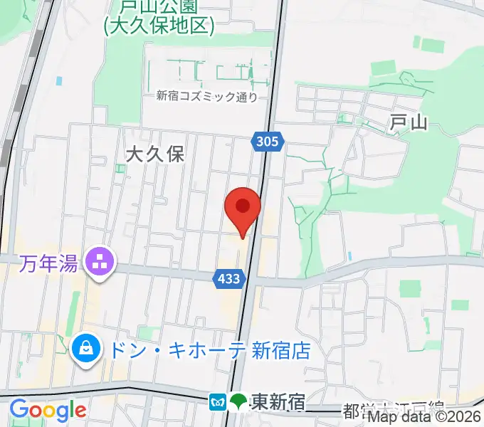 新宿Cat's holeの地図