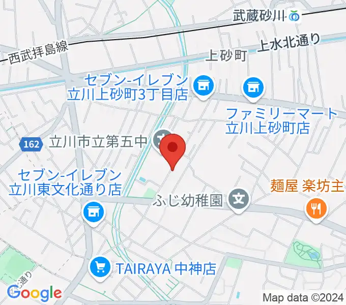 ピアノメンテナンスサービスの地図