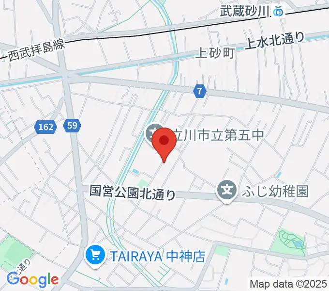 ピアノメンテナンスサービスの地図