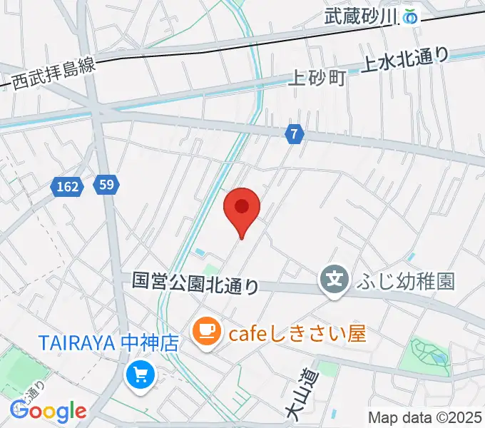 ピアノメンテナンスサービスの地図