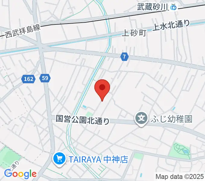 ピアノメンテナンスサービスの地図