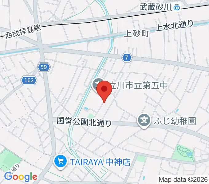 ピアノメンテナンスサービスの地図