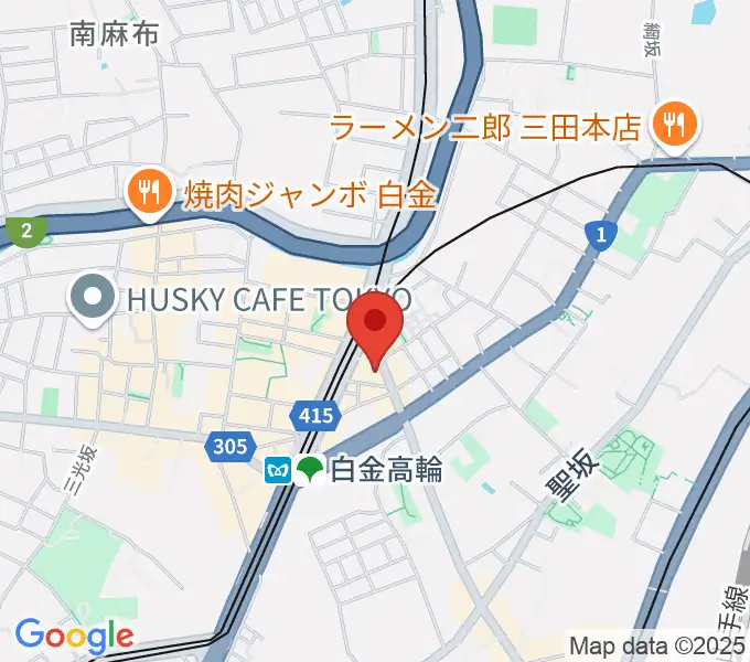 ナムラ白金高輪ピアノ教室の地図
