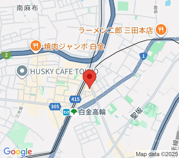 ナムラ白金高輪ピアノ教室の地図