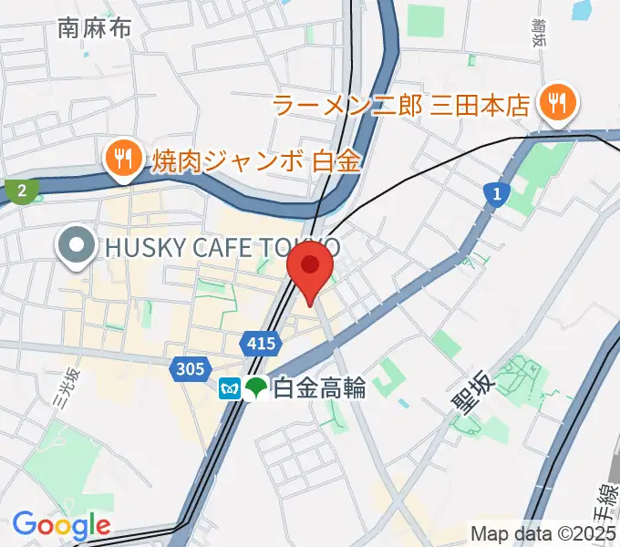 ナムラ白金高輪ピアノ教室の地図