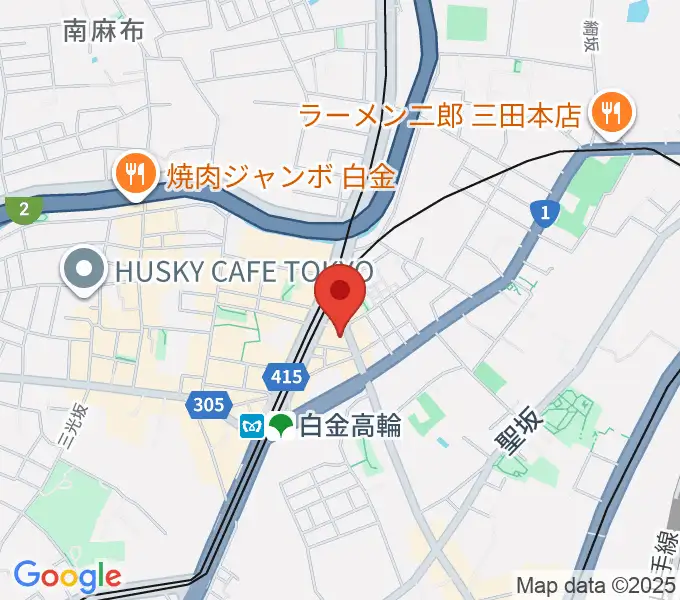 ナムラ白金高輪ピアノ教室の地図
