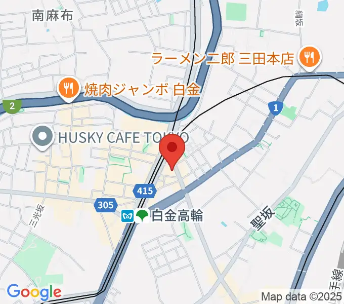 ナムラ白金高輪ピアノ教室の地図