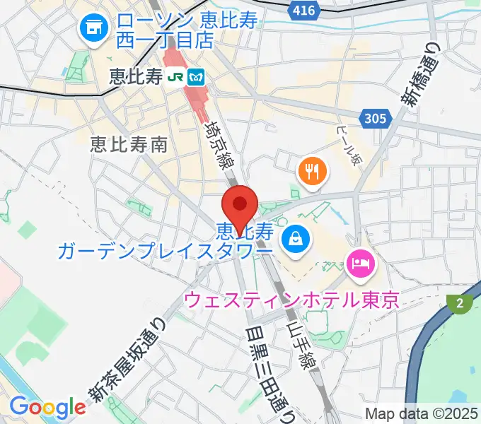 岡弘祠フラメンコギター教室の地図