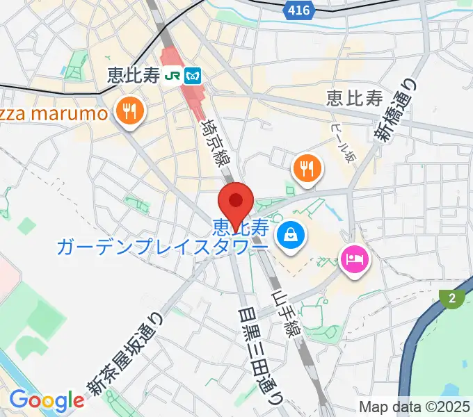 岡弘祠フラメンコギター教室の地図