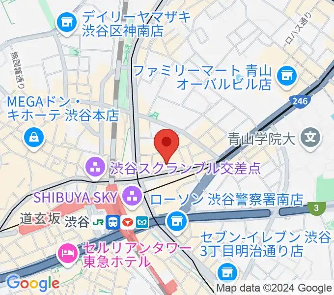 パワフルヴォイスヴォーカルスクール渋谷校の地図