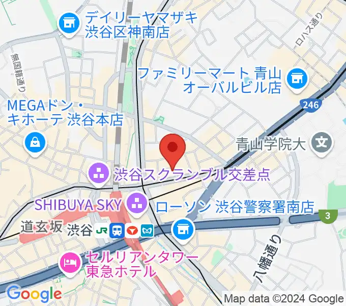 パワフルヴォイスヴォーカルスクール渋谷校の地図