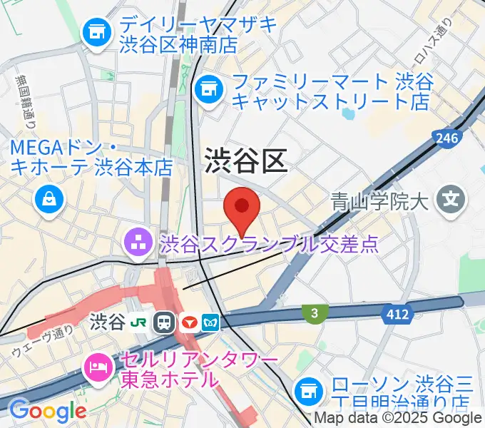 パワフルヴォイスヴォーカルスクール渋谷校の地図