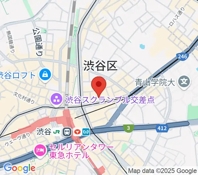 パワフルヴォイスヴォーカルスクール渋谷校の地図