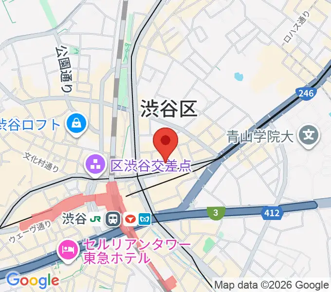 パワフルヴォイスヴォーカルスクール渋谷校の地図