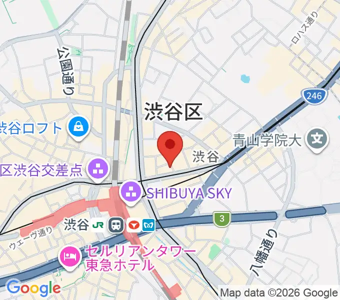 パワフルヴォイスヴォーカルスクール渋谷校の地図