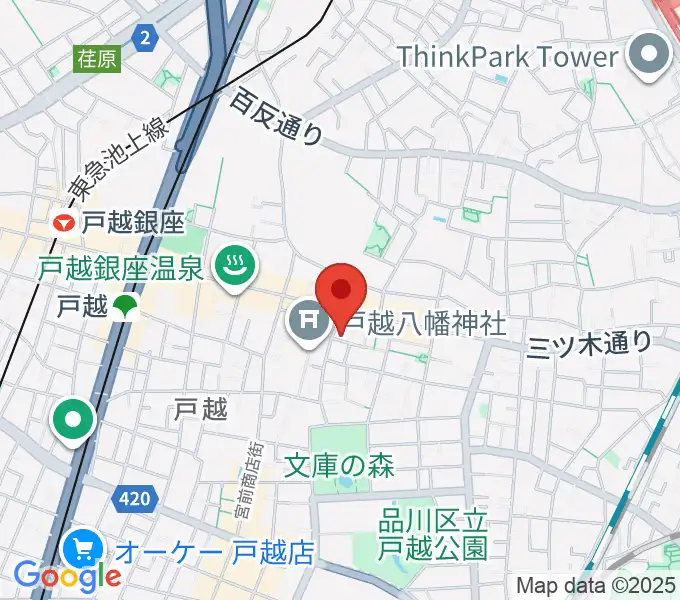 柴崎建司ギター音楽教室の地図
