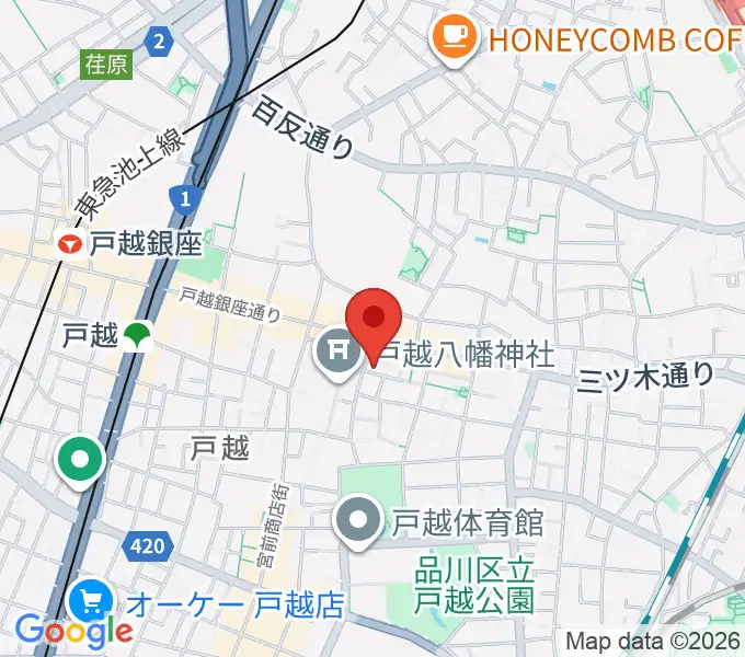 柴崎建司ギター音楽教室の地図