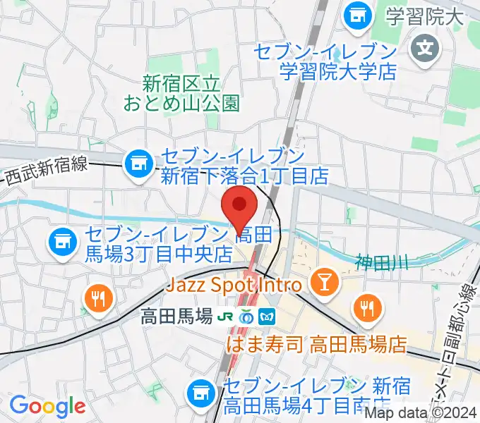 ペペタスギター教室 高田馬場教室の地図