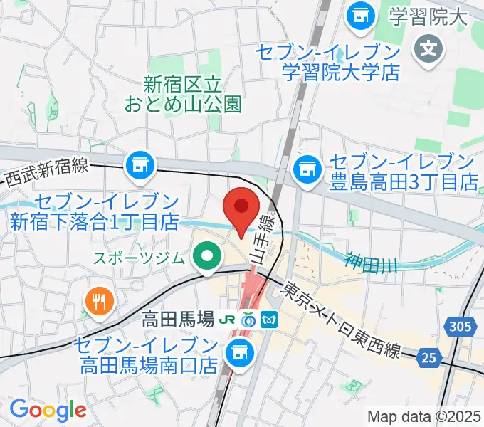 ペペタスギター教室 高田馬場教室の地図