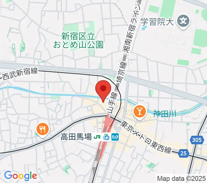 ペペタスギター教室 高田馬場教室の地図