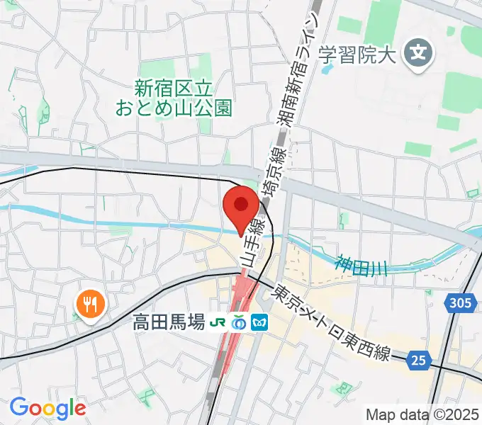 ペペタスギター教室 高田馬場教室の地図