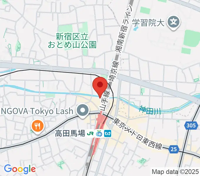 ペペタスギター教室 高田馬場教室の地図