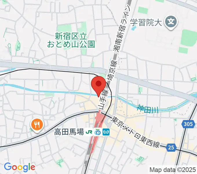 ペペタスギター教室 高田馬場教室の地図