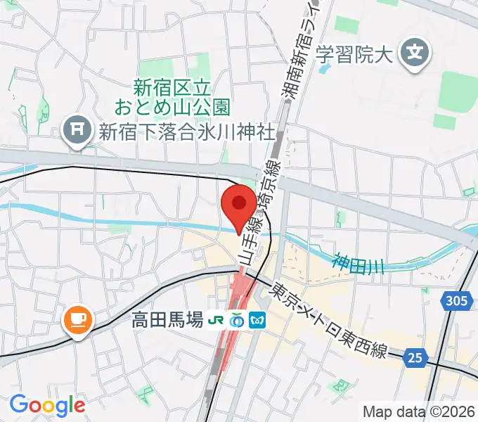 ペペタスギター教室 高田馬場教室の地図