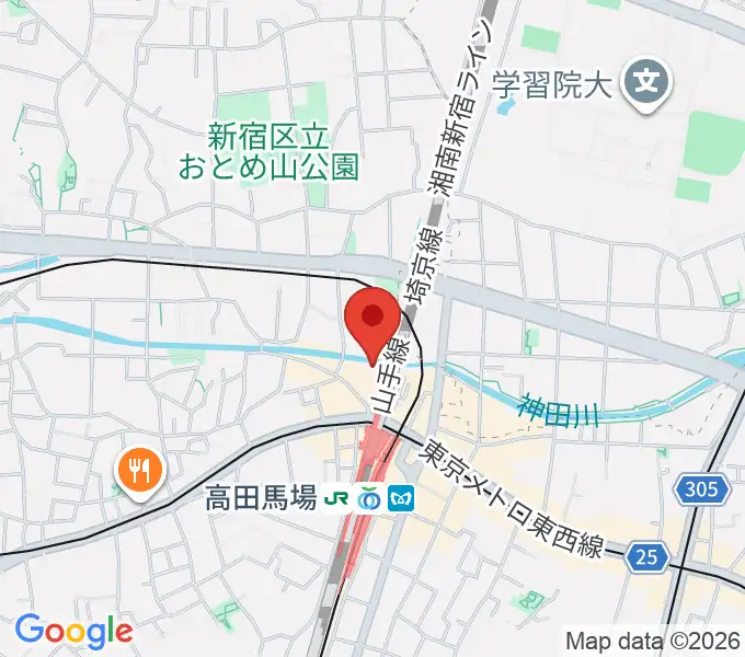 ペペタスギター教室 高田馬場教室の地図