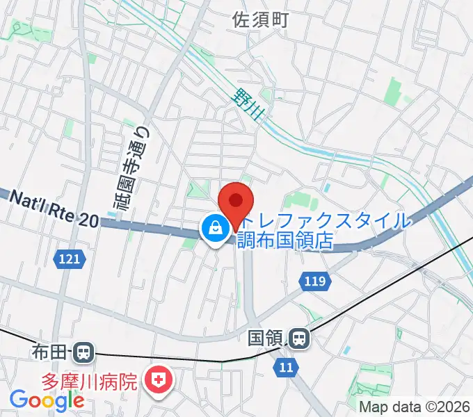 ソードミュージック多目的スタジオの地図