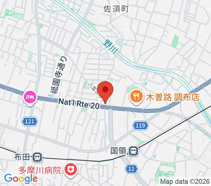 ソードミュージック多目的スタジオの地図