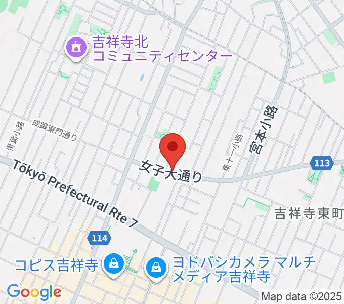 スズキ・メソード吉祥寺センターの地図