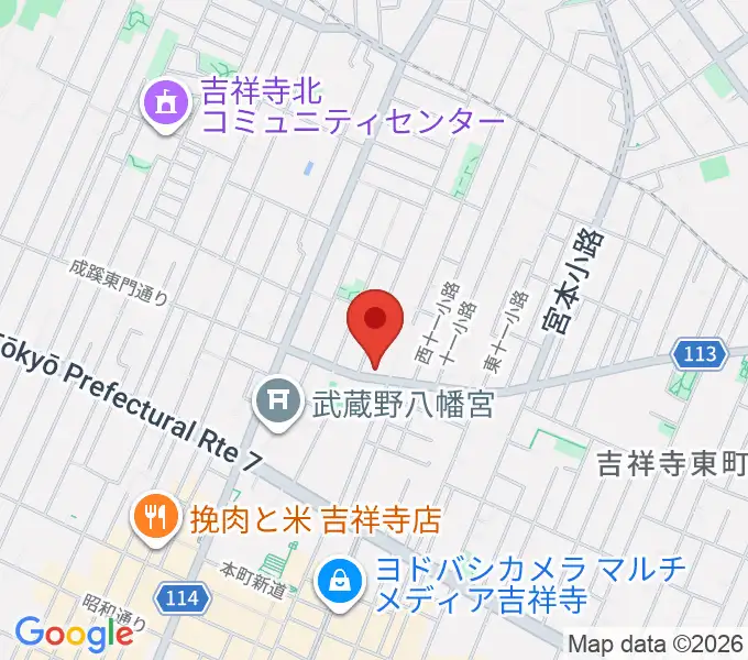スズキ・メソード吉祥寺センターの地図