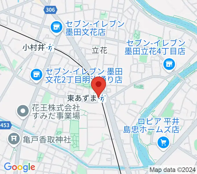 日本二胡学院の地図