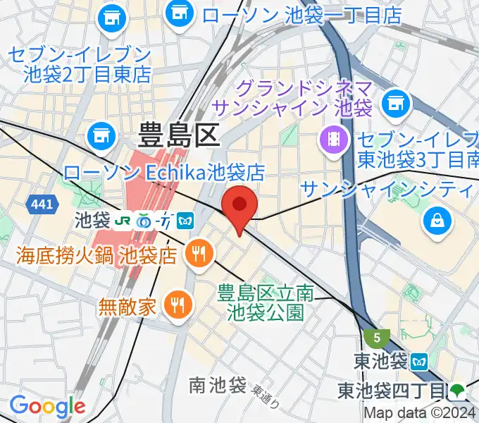 IMC池袋音楽学院の地図