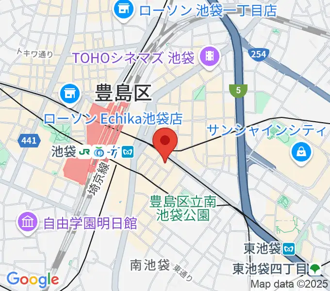 IMC池袋音楽学院の地図