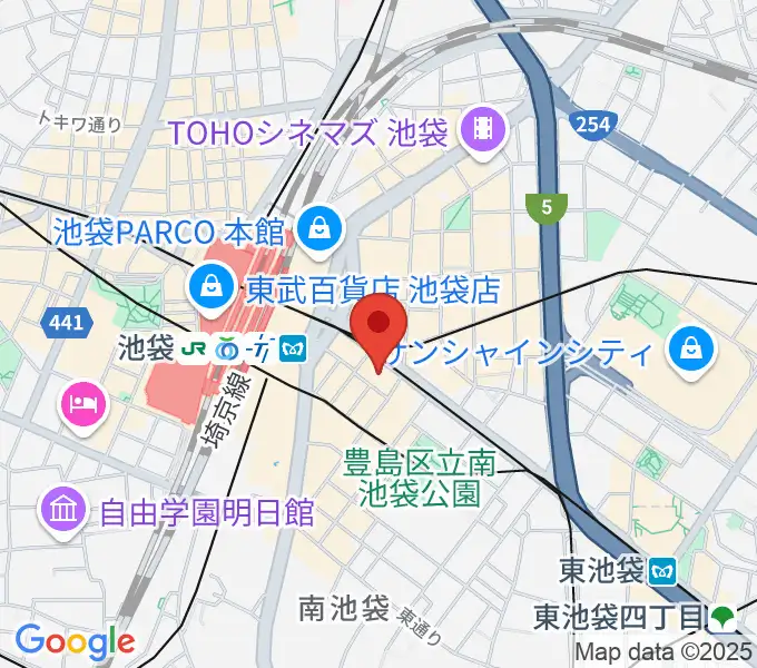 IMC池袋音楽学院の地図