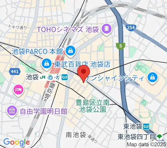 IMC池袋音楽学院の地図