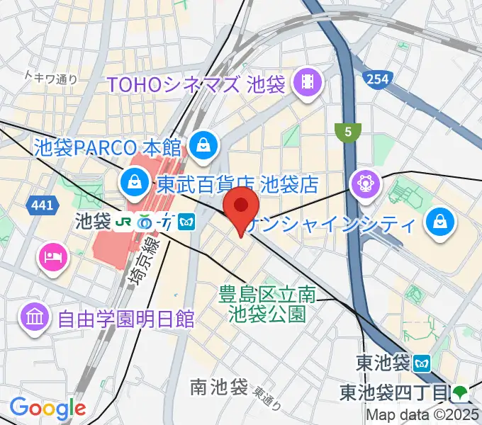 IMC池袋音楽学院の地図