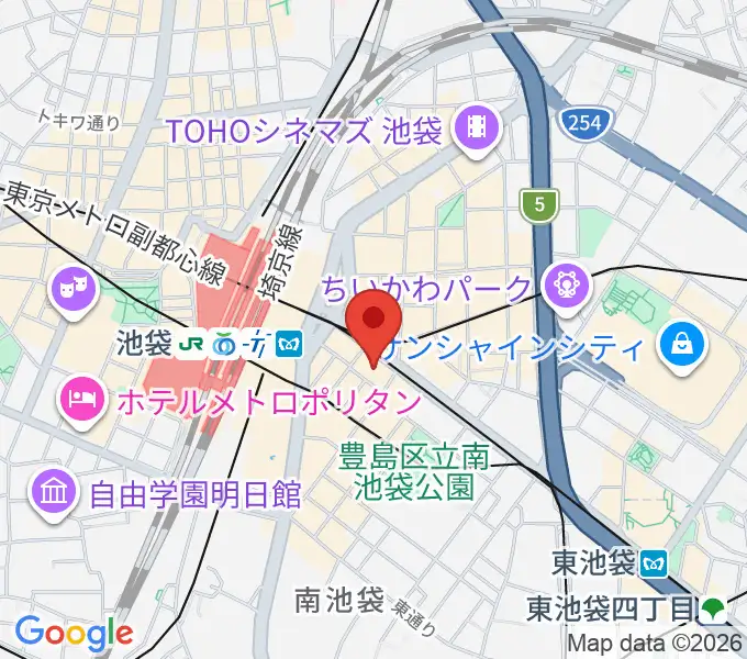 IMC池袋音楽学院の地図